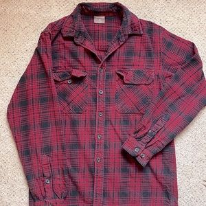 Navy & red flannel